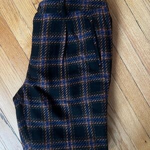 Scotch & Soda Men's Checkered Pants - Black and Orange